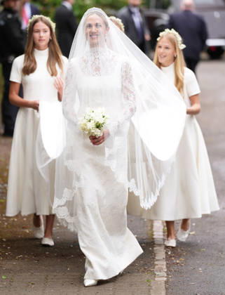 The Wedding of Harriet Sperling to Peter Phillips Harriet Sperling, together with bridesmaids Georgina Sperling, Savannah Phillips and Isla Phillips arrives for her wedding to Peter Phillips at All Saints Church, Kemble, Gloucestershire, UK, on the 6th June 2026. Picture by James Whatling Kemble All Saints Church Gloucestershire United Kingdom  WHA-0825