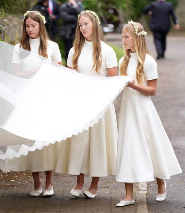 The Wedding of Harriet Sperling to Peter Phillips Georgina Sperling, Savannah Phillips and Isla Phillips attend the Wedding of Harriet Sperling to Peter Phillips at All Saints Church, Kemble, Gloucestershire, UK, on the 6th June 2026. Picture by James Whatling Kemble All Saints Church Gloucestershire United Kingdom  WHA-0825