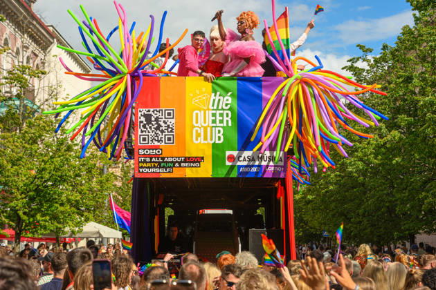 June 6, 2026, Vilnius, Lithuania: A decorated float carrying participants moves along a central street during the pride parade. Vilnius on June 6 marked Lithuanian Pride 2026 with a march for equality, drawing thousands to the city center in a public show of visibility, solidarity, and support for LGBTQ+ rights. Vilnius Lithuania - ZUMAs197 20260606_aaa_s197_223 Copyright: xYauhenxYerchakx