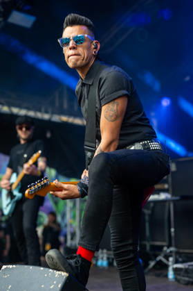 SBÄM Fest 2026 In the picture the band BOOZE GLORY at the SBÄM Rockfest 2026 guitarist Manny ANZALDO Copyright: xBEAUTIFULxSPORTS Goldbergx