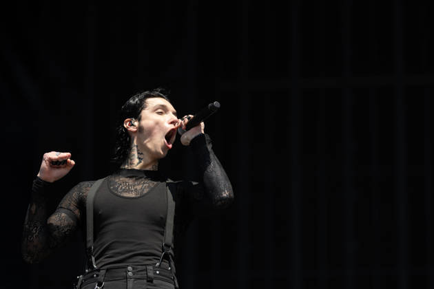 Andy Biersack singing during the performance of the US rock band Black Veil Brides as part of the Rock am Ring 2026 festival at the Nürburgring Nürburg Rock am Ring Rheinland Pfalz Germany