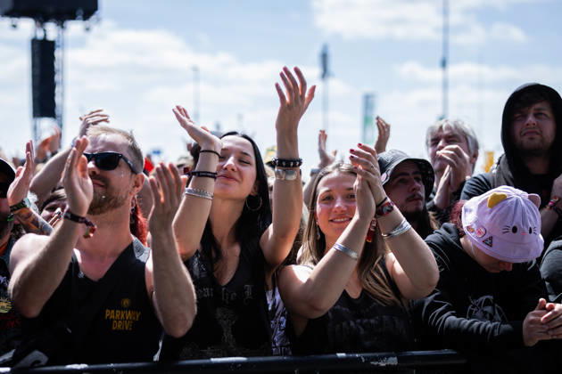 Rock am Ring 2026, Day 3, 7 6 2026 Fans at Hollywood Undead The traditional Rock am Ring festival at the Nürburgring in the Eifel region kicks off the festival season in Germany Rock am Ring will take place this year from June 5 to 7 Around 80 bands and artists will perform on one of the three large stages Nürburg Nürburgring Rhineland-Palatinate Germany Copyright: xSebastianxDerixx
