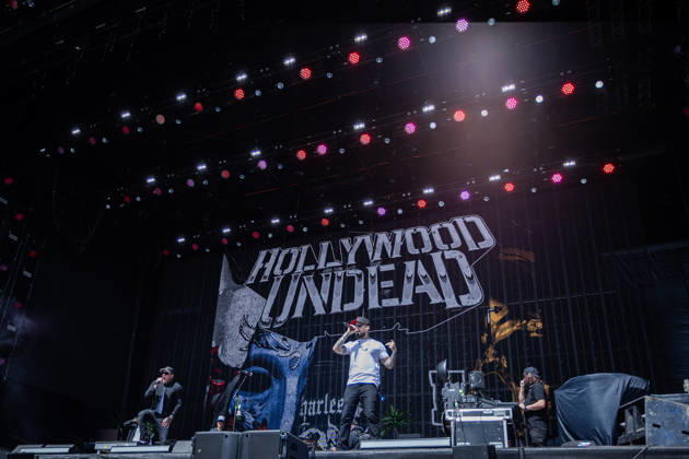 Rock am Ring 2026, Day 3, 7 6 2026 Californian rap rock NuMetal band Hollywood Undead on the Utopia Stage The traditional Rock am Ring festival at the Nürburgring in the Eifel region kicks off the festival season in Germany Rock am Ring will take place this year from 5 to 7 June Around 80 bands and artists will perform on one of the Copyright: xSebastianxDerixx