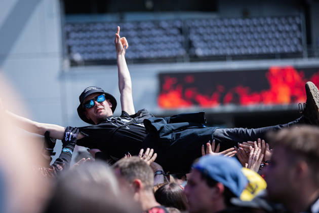 Rock am Ring 2026, Day 3, 7 6 2026 Fans at Hollywood Undead The traditional Rock am Ring festival at the Nürburgring in the Eifel region kicks off the festival season in Germany Rock am Ring will take place this year from June 5 to 7 Around 80 bands and artists will perform on one of the three large stages Nürburg Nürburgring Rhineland-Palatinate Germany Copyright: xSebastianxDerixx