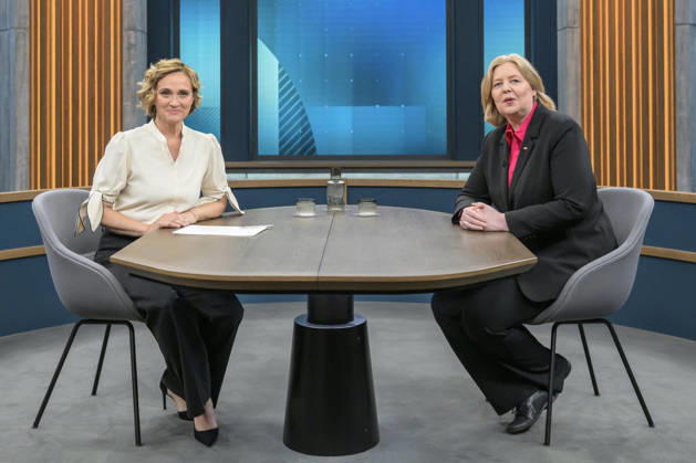 in the picture from l Caren Miosga, Bärbel Bas SPD , Party Chairwoman, Federal Minister of Labor and Social Affairs GER, Berlin, Studio, guest of Caren Miosga, Polittalk, TV, format, recording, Live, Das Erste, from Adlershof at Studio 20, topic Is the SPD ready for major reforms, Ms. Bas , 07 06 2026, Copyright: HMBxMedia UwexKoch