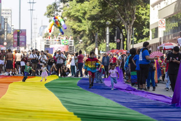 June 7, 2026, Sao Paulo, Sao Paulo, Brasil: JUNE 07, 2026: Participants gather during the 30th edition of the Sao Paulo LGBT+ Pride Parade at Paulista Avenue in Sao Paulo, Brazil, on June 7, 2026. Widely considered the largest Pride parade in the world, this year s landmark 30-year anniversary featured the official theme A rua convoca, a urna confirma (The street summons, the ballot box confirms), emphasizing political participation and social mobilization ahead of municipal and general elections. Despite facing a 60% drop in private corporate sponsorshipsÃ¢â‚¬which forced 14 sound trucks onto the avenue instead of the usual 17Ã¢â‚¬millions of people took to the streets to protest conservative legislative backlashes and celebrate - ZUMAv146 20260607_zip_v146_011 Copyright: xWagnerxVilasx