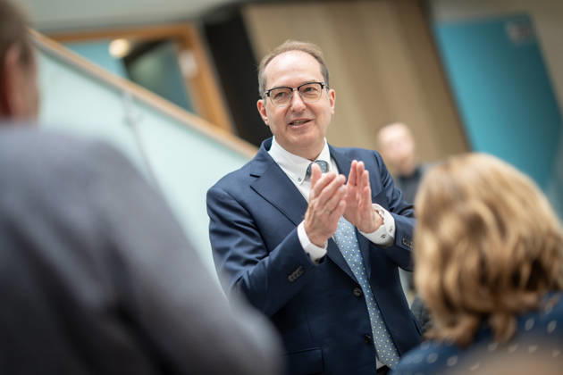 Federal Minister of the Interior Alexander Dobrindt holds a background discussion with the journalists present after the Federal Executive Committee meeting CDU Federal Executive Committee and committee meetings on 08 06 2026, Berlin Berlin Germany Konrad Adenauer Haus, Bundespart