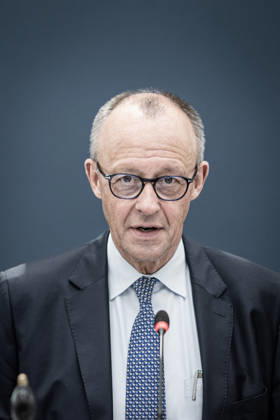 Friedrich Merz, CDU Chairman and Federal Chancellor, at the beginning of the Federal Executive Committee meeting CDU Federal Executive Committee and committee meetings on 08 06 2026, Berlin Berlin Germany Konrad Adenauer Haus, Bundespart