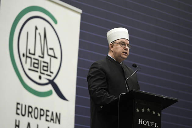 4th European Halal Congress in Sarajevo SARAJEVO, BOSNIA AND HERZEGOVINA - JUNE 9: Hfz. Mensur-ef. Malkic, Ph.D., Envoy of the Grand Mufti of the Islamic Community in Bosnia and Herzegovina, attends the 4th European Halal Congress 2026, a major event for the halal industry in Europe, in Sarajevo, Bosnia and Herzegovina, on June 9, 2026. Samir Jordamovic Anadolu Sarajevo Bosnia and Herzegovina. Editorial use only. Please get in touch for any other usage.  Copyright: x2026xAnadoluxSamirxJordamovicx