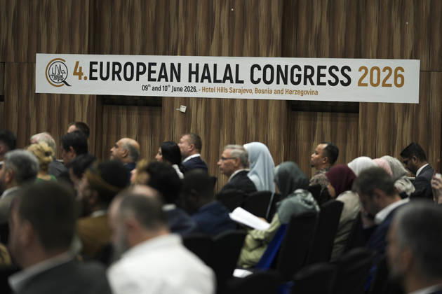 4th European Halal Congress in Sarajevo SARAJEVO, BOSNIA AND HERZEGOVINA - JUNE 9: Participants attend the 4th European Halal Congress 2026, a major event for the halal industry in Europe, in Sarajevo, Bosnia and Herzegovina, on June 9, 2026. Samir Jordamovic Anadolu Sarajevo Bosnia and Herzegovina. Editorial use only. Please get in touch for any other usage.  Copyright: x2026xAnadoluxSamirxJordamovicx