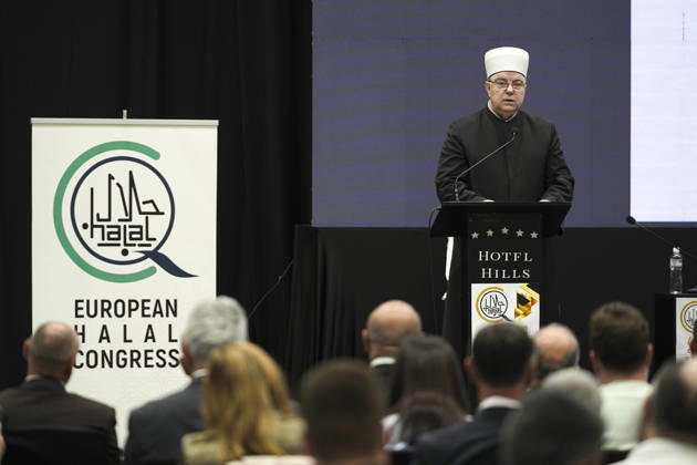 4th European Halal Congress in Sarajevo SARAJEVO, BOSNIA AND HERZEGOVINA - JUNE 9: Hfz. Mensur-ef. Malkic, Ph.D., Envoy of the Grand Mufti of the Islamic Community in Bosnia and Herzegovina, attends the 4th European Halal Congress 2026, a major event for the halal industry in Europe, in Sarajevo, Bosnia and Herzegovina, on June 9, 2026. Samir Jordamovic Anadolu Sarajevo Bosnia and Herzegovina. Editorial use only. Please get in touch for any other usage.  Copyright: x2026xAnadoluxSamirxJordamovicx