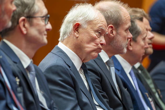 Eddie Wilson Brendan Nelson Aviation Summit EUR, Germany, Berlin, 09 06 2026 Visitors listen to Katharina Reiches speech On the day before ILA26, decision-makers from international aviation politics, industry, science and finance will meet at th