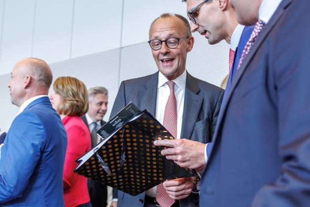 Parliamentary group meeting CDU CSU Friedrich Merz CDU at a parliamentary group meeting on 9 06 2026 in Berlin Berlin Berlin Germany Bundestag