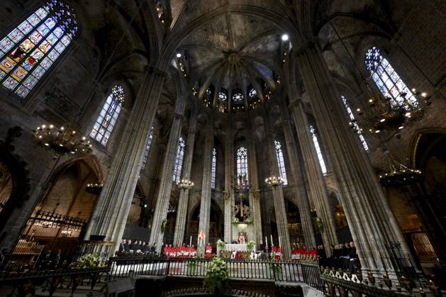 IPA85515144 - Spain, Vatican, 2026 6 9 Pope Leo XIV holds a midday prayer in the Cathedral of the Holy Cross and Saint Eulalia in Barcelona Photograph by VATICAN MEDIA Catholic Press Photo  Copyright: xVATICANxMEDIA CPPx xVATICANxMEDIA CPPx 85515144