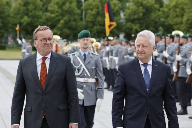 Pistorius , ZÅ¯na Inaugural visit Defense Minister Pistorius receives Czech counterpart ZÅ¯na , on 09 06 2026 in Berlin, Berlin Bendlerblock, Bundeswehr, , Germany