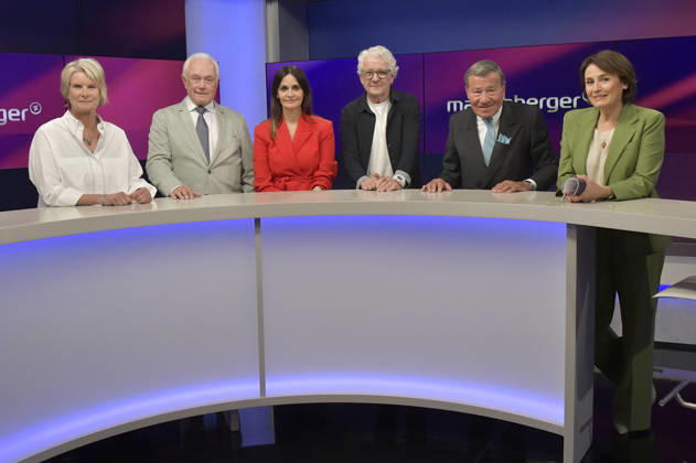 Susanne Gaschke, Wolfgang Kubicki, Iris Sayram, Marcel Reif, Wolfgang Grupp and Sandra Maischberger on the ARD talk show maischberger in Studio Berlin Adlershof Berlin, 09 06 2026 Foto:xM.xBehrensx xFuturexImagex maischberger0906_6602