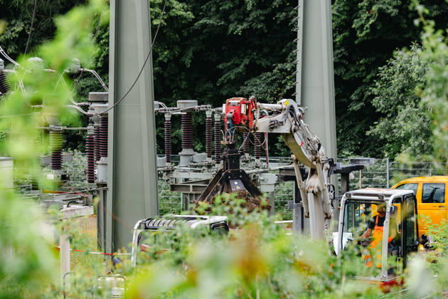 Current themed pictures Current situation in Reutlingen Betzingen after the power outage, 10 06 2026 Current themed pictures Current situation in Reutlingen Betzingen after the power outage, 10 06 2026, View of transformer station in Markwiesenstrasse Betzingen Construction work Copyright: xEibner-Pressefoto DimitrixDrofitschx EP_ddh