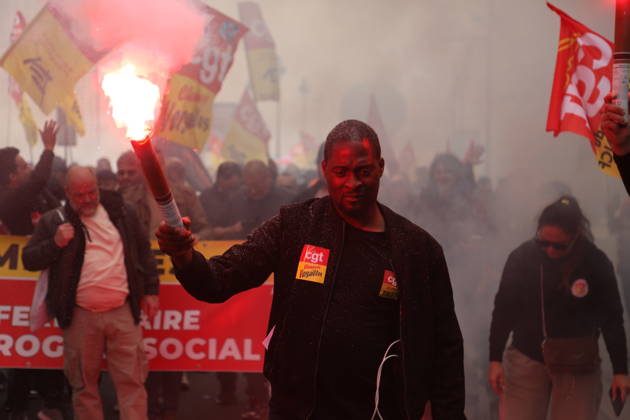 SNCF workers take part in a demonstration during a national strike in Paris PARIS, FRANCE - JUNE 10: SNCF workers take part in a demonstration during a national strike in Paris, France on June 10, 2026. Railway unions called for the action to protest against company reorganizations and working conditions. Mohamad Salaheldin Abdelghani Alsayed Anadolu Paris France. Editorial use only. Please get in touch for any other usage.  Copyright: x2026xAnadoluxMohamadxSalaheldinxAbdelghanixAlsayedx