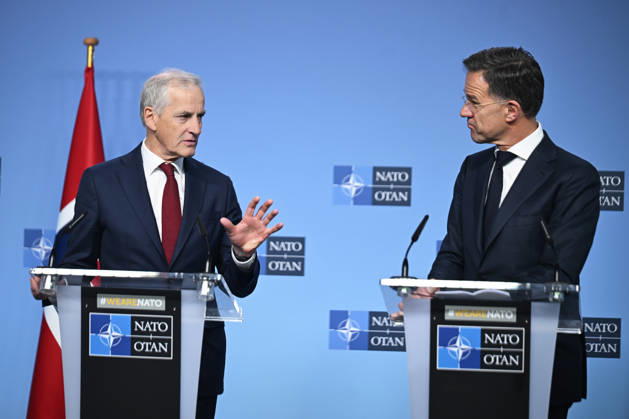 NATO Secretary General Rutte - Norwegian Prime Minister Store press conference in Brussels BRUSSELS, BELGIUM - JUNE 11: NATO Secretary General Mark Rutte (R) and Norwegian Prime Minister Jonas Gahr Store (L) hold a press conference at NATO Headquarters in Brussels, Belgium, on June 11, 2026. Dursun Aydemir Anadolu Brussels Belgium. Editorial use only. Please get in touch for any other usage.  Copyright: x2026xAnadoluxDursunxAydemirx