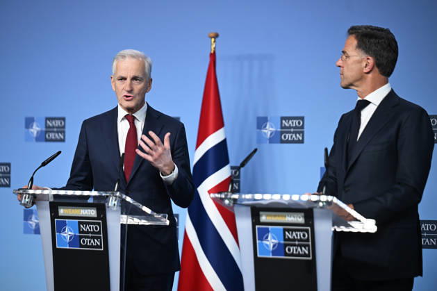 NATO Secretary General Rutte - Norwegian Prime Minister Store press conference in Brussels BRUSSELS, BELGIUM - JUNE 11: NATO Secretary General Mark Rutte (R) and Norwegian Prime Minister Jonas Gahr Store (L) hold a press conference at NATO Headquarters in Brussels, Belgium, on June 11, 2026. Dursun Aydemir Anadolu Brussels Belgium. Editorial use only. Please get in touch for any other usage.  Copyright: x2026xAnadoluxDursunxAydemirx