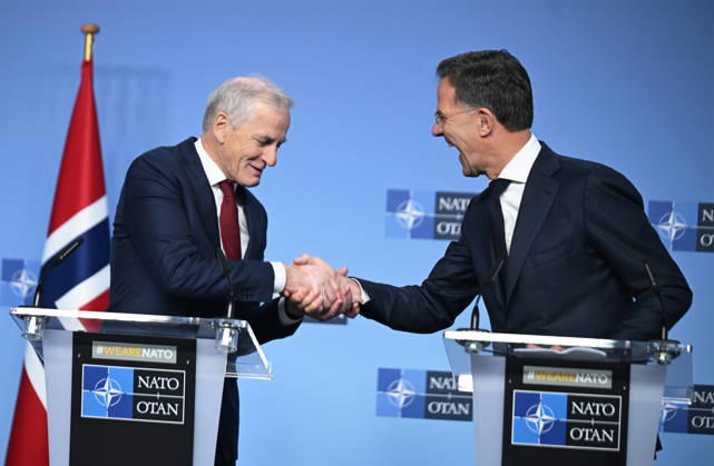NATO Secretary General Rutte - Norwegian Prime Minister Store press conference in Brussels BRUSSELS, BELGIUM - JUNE 11: NATO Secretary General Mark Rutte (R) and Norwegian Prime Minister Jonas Gahr Store (L) hold a press conference at NATO Headquarters in Brussels, Belgium, on June 11, 2026. Dursun Aydemir Anadolu Brussels Belgium. Editorial use only. Please get in touch for any other usage.  Copyright: x2026xAnadoluxDursunxAydemirx