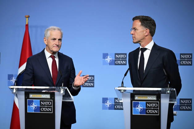 NATO Secretary General Rutte - Norwegian Prime Minister Store press conference in Brussels BRUSSELS, BELGIUM - JUNE 11: NATO Secretary General Mark Rutte (R) and Norwegian Prime Minister Jonas Gahr Store (L) hold a press conference at NATO Headquarters in Brussels, Belgium, on June 11, 2026. Dursun Aydemir Anadolu Brussels Belgium. Editorial use only. Please get in touch for any other usage.  Copyright: x2026xAnadoluxDursunxAydemirx