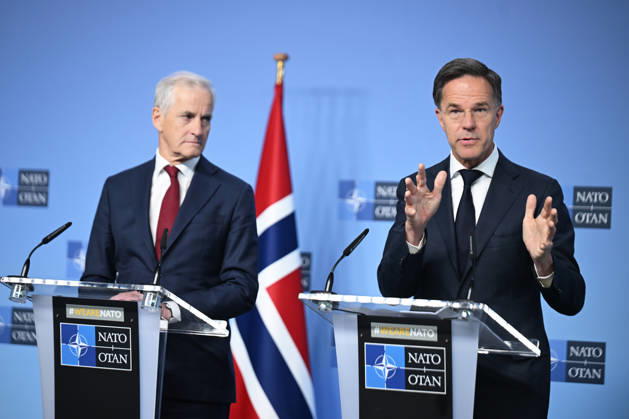 NATO Secretary General Rutte - Norwegian Prime Minister Store press conference in Brussels BRUSSELS, BELGIUM - JUNE 11: NATO Secretary General Mark Rutte (R) and Norwegian Prime Minister Jonas Gahr Store (L) hold a press conference at NATO Headquarters in Brussels, Belgium, on June 11, 2026. Dursun Aydemir Anadolu Brussels Belgium. Editorial use only. Please get in touch for any other usage.  Copyright: x2026xAnadoluxDursunxAydemirx