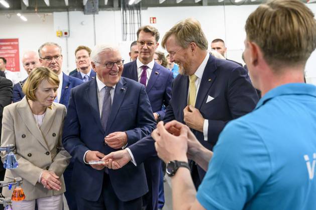 King Willem Alexander During State Visit - Sittard King Willem Alexander of the Netherlands visits VISTA college in Sittard, the Netherlands on June 11, 2026, alongside German Federal President Frank-Walter Steinmeier, his wife Elke Büdenbender, and Dutch Minister of the Interior and Kingdom Relations Pieter Heerma, engaging in discussions with students, teachers, and staff regarding cross-border cooperation between the Netherlands and Germany. Photo by Patrick van Emst NL Beeld Bruno Press ABACAPRESS.COM Netherlands  Copyright: xBrunoxPress ABACAx