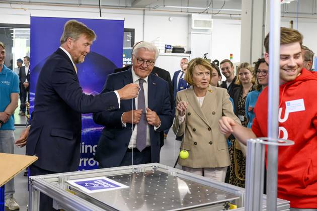 King Willem Alexander During State Visit - Sittard King Willem Alexander of the Netherlands visits VISTA college in Sittard, the Netherlands on June 11, 2026, alongside German Federal President Frank-Walter Steinmeier, his wife Elke Büdenbender, and Dutch Minister of the Interior and Kingdom Relations Pieter Heerma, engaging in discussions with students, teachers, and staff regarding cross-border cooperation between the Netherlands and Germany. Photo by Patrick van Emst NL Beeld Bruno Press ABACAPRESS.COM Netherlands  Copyright: xBrunoxPress ABACAx