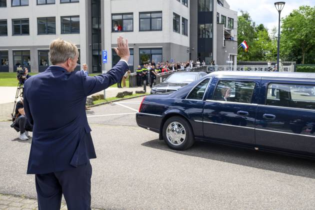 King Willem Alexander During State Visit - Sittard King Willem Alexander, together with German Federal President Frank-Walter Steinmeier, his wife Elke Büdenbender, and Dutch Minister of the Interior and Kingdom Relations Pieter Heerma, visits VISTA college in Sittard, the Netherlands on June 11, 2026, to discuss cross-border cooperation between the Netherlands and Germany with students, teachers, and staff. Photo by Patrick van Emst NL Beeld Bruno Press ABACAPRESS.COM Netherlands  Copyright: xBrunoxPress ABACAx