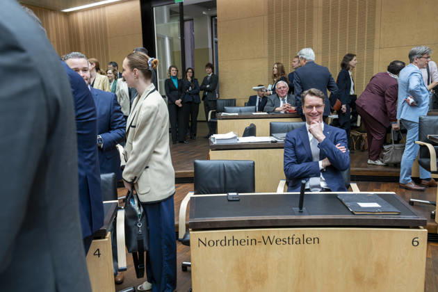 Hendrik Wüst 1066 Meeting of the Bundesrat EUR, Germany, Berlin, 12 06 2026 Hendrik Wüst CDU Minister-President of North Rhine-Westphalia Chairman of the CDU North Rhine-Westphalia 1066 Meeting of the Bundesrat Nine legislative resolutions from the Bundestag and numerous initiatives