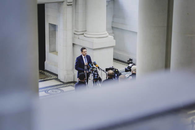 Olaf Lies, Minister President of Lower Saxony, recorded during a press statement before the Bundesrat meeting in Berlin, 12 06 2026 Berlin Germany Copyright: xFlorianxGaertnerx