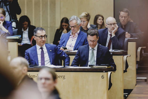 L R Cem Oezdemir, Minister President of Baden Wuerttemberg, and Manuel Hagel, Minister of the Interior of Baden Wuerttemberg, pictured during the meeting of the Bundesrat in Berlin, 12 06 2026 Berlin Germany Copyright: xFlorianxGaertnerx