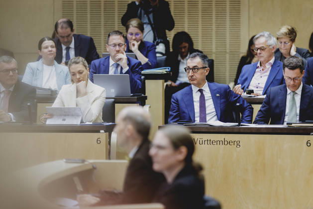 L R Cem Oezdemir, Minister President of Baden Wuerttemberg, and Manuel Hagel, Minister of the Interior of Baden Wuerttemberg, pictured during the meeting of the Bundesrat in Berlin, 12 06 2026 Berlin Germany Copyright: xFlorianxGaertnerx