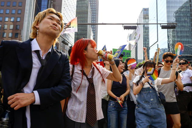 Annual LGBTQ Pride Parade held in central Seoul Participants march during the 27th Seoul Queer Parade in downtown Seoul, South Korea, on June 13, 2026. Seoul South Korea  Copyright: xMatrixxImagesx xJungxUi-Chelx