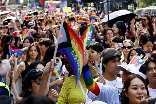 Annual LGBTQ Pride Parade held in central Seoul Participants march during the 27th Seoul Queer Parade in downtown Seoul, South Korea, on June 13, 2026. Seoul South Korea  Copyright: xMatrixxImagesx xJungxUi-Chelx