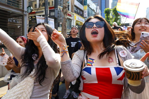 Annual LGBTQ Pride Parade held in central Seoul Participants march during the 27th Seoul Queer Parade in downtown Seoul, South Korea, on June 13, 2026. Seoul South Korea  Copyright: xMatrixxImagesx xJungxUi-Chelx
