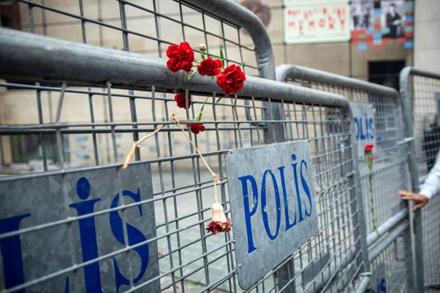 June 13, 2026, Istanbul, Istanbul, Turkey: Relatives of the disappeared and human rights defenders gathered at Galatasaray Square in Istanbul during the 1107th weekly vigil of the Saturday Mothers People. In a statement, participants demanded truth and justice for Veysel Guney, who was executed on June 10, 1981, following a controversial military court trial after the 1980 coup in Turkey. The group highlighted that Guney s burial place has remained unknown for 45 years and called on authorities to disclose the location of his remains. Speakers emphasized that revealing the graves of those forcibly disappeared or whose bodies were concealed by state authorities is essential for memory, justice, and human dignity. The weekly gathering continu - ZUMAt171 20260613_zip_t171_013 Copyright: xAbdullahxTepelix