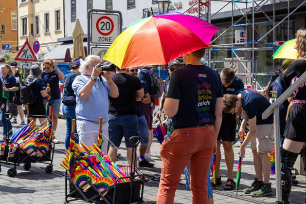 Augsburg, Bavaria, Germany June 13, 2026: Christopher Street Day (CSD) in Augsburg. The parade through the city center promotes the rights of LGBTQ+ people as well as social diversity and tolerance