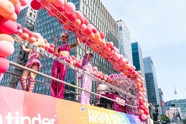 June 13, 2026, Seoul, South Korea: Drag artist GVAN, Sissy and YouTube Creator Kim Ddol-ddol perform on the parade car during the Seoul Queer Parade. The 27th Seoul Queer Parade (SQP) was held in Seoul, South Korea..It is a public cultural event held downtown every year to promote LGBTQIA+ visibility, human rights, cultural enjoyment, and pride. Seoul South Korea  - ZUMAs197 20260613_aaa_s197_168 Copyright: xSimonxShinx