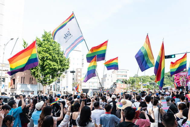 June 13, 2026, Seoul, South Korea: Pride flags are seen during the Seoul Queer Parade in Seoul downtown. The 27th Seoul Queer Parade (SQP) was held in Seoul, South Korea..It is a public cultural event held downtown every year to promote LGBTQIA+ visibility, human rights, cultural enjoyment, and pride. Seoul South Korea - ZUMAs197 20260613_aaa_s197_180 Copyright: xSimonxShinx