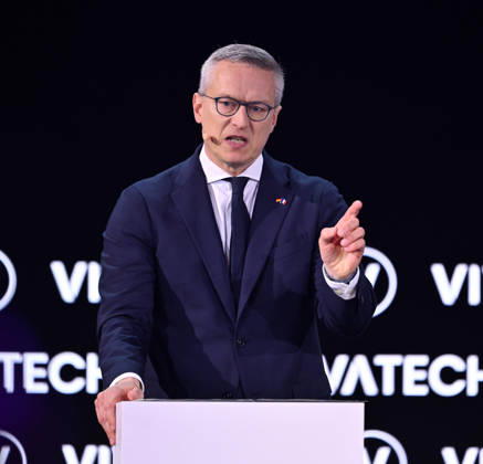 Paris VivaTech 2026 PARIS, FRANCE - JUNE 17: Karsten Wildberger, Federal Minister for Digitalization and Government Modernization of Germany, speaks during the 10th edition of the VivaTech technology startup and innovation fair at the Porte de Versailles exhibition center in Paris, France, on June 17, 2026. Mustafa Yalcin Anadolu Paris France. Editorial use only. Please get in touch for any other usage.  Copyright: x2026xAnadoluxMustafaxYalcinx