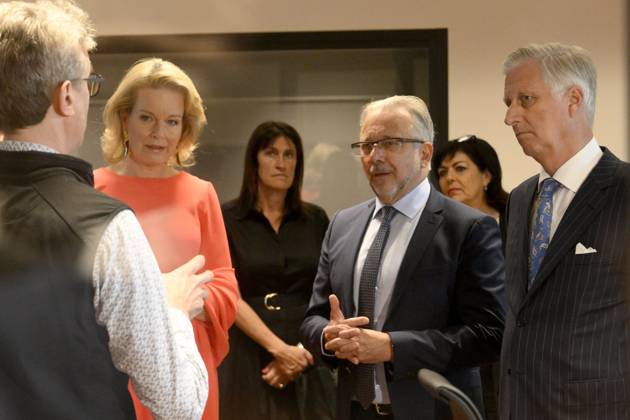 King Philippe And Queen Mathilde Visit Media Square EVERE, BELGIUM - JUNE 18: King Philippe of Belgium and Queen Mathilde of Belgium pictured with Jean-Paul Philippot, CEO RTBF visiting Media Square, the RTBF s new headquarters in Brussels.on June 18, 2026 in Evere, Belgium, 18 06 2026 Evere Belgium  Copyright: xPhilipxReynaersx