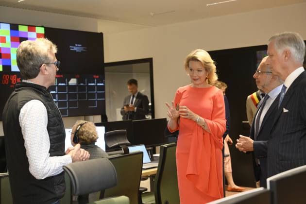 King Philippe And Queen Mathilde Visit Media Square EVERE, BELGIUM - JUNE 18: King Philippe of Belgium and Queen Mathilde of Belgium pictured with Jean-Paul Philippot, CEO RTBF visiting Media Square, the RTBF s new headquarters in Brussels.on June 18, 2026 in Evere, Belgium, 18 06 2026 Evere Belgium  Copyright: xPhilipxReynaersx