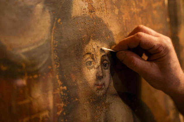 Conservator in Aleppo restores cultural treasures damaged during civil war ALEPPO, SYRIA - JUNE 10: Restorer Nimat Badawi carries out work in his own workshop to preserve and restore art works in Aleppo, Syria on June 10, 2026. In Aleppo, one of the cities that suffered the heaviest destruction during the Syrian civil war, cultural heritage that was on the verge of disappearing under the shadow of clashes is being brought back to life through the work of Nimat Badawi. He continues to preserve the city s cultural legacy by meticulously restoring hundreds of works, ranging from private collections and cathedral domes to centuries-old paintings and church icons, ensuring they are passed on to future generations in their original form. Bakr Al  Copyright: x2026xAnadoluxBakrxAlxKasemx