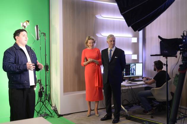 King Philippe And Queen Mathilde Visit Media Square EVERE, BELGIUM - JUNE 18: King Philippe of Belgium and Queen Mathilde of Belgium pictured visiting Media Square, the RTBF s new headquarters in Brussels.on June 18, 2026 in Evere, Belgium, 18 06 2026 Evere Belgium  Copyright: xPhilipxReynaersx