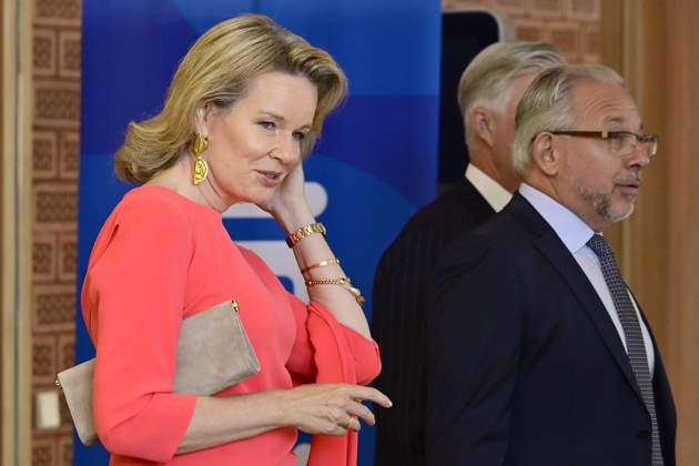 King Philippe And Queen Mathilde Visit Media Square EVERE, BELGIUM - JUNE 18: King Philippe of Belgium and Queen Mathilde of Belgium pictured with Jean-Paul Philippot, CEO RTBF visiting Media Square, the RTBF s new headquarters in Brussels.on June 18, 2026 in Evere, Belgium, 18 06 2026 Evere Belgium  Copyright: xPhilipxReynaersx