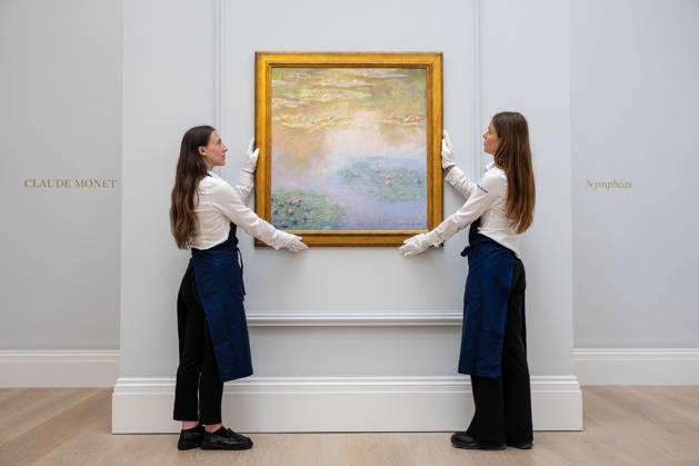 Sotheby s London Modern and Contemporary June Sales Preview, London, UK 18 June 2026 Claude Monet s Nymphà as, estimated at £30,000,000-40,000,000, at Sotheby s London, Mayfair, London, UK, on 18 June 2026. The work, being exhibited in the UK for the first time, carries the highest estimate ever placed on a work by Monet to come to auction in Europe, and will be offered at auction on 24 June 2026 alongside the celebrated Lewis Collection., Credit:Pete Speller Avalon Copyright: xPetexSpellerx xAvalonx 1111012348