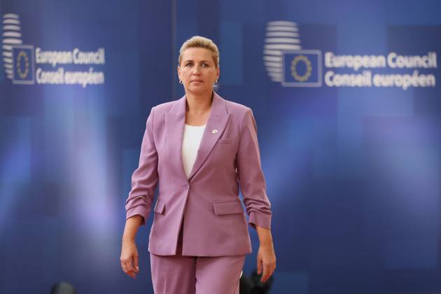 DenmarkÂ¿s Prime Minister Mette Frederiksen pictured at a European Council Summit, Thursday 18 June 2026, at the Council of the European Union, in Brussels.  BENOITxDOPPAGNE 178079722
