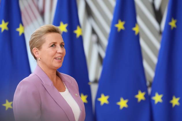 DenmarkÂ¿s Prime Minister Mette Frederiksen pictured at a European Council Summit, Thursday 18 June 2026, at the Council of the European Union, in Brussels.  BENOITxDOPPAGNE 178079733